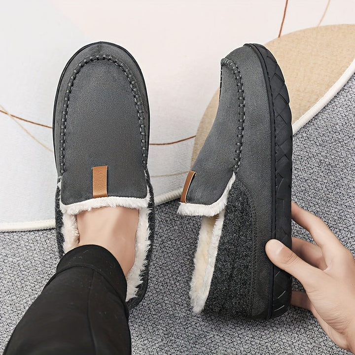 Chaussons Adrien pour hommes | Doublure en fausse fourrure, extérieur en suède 4