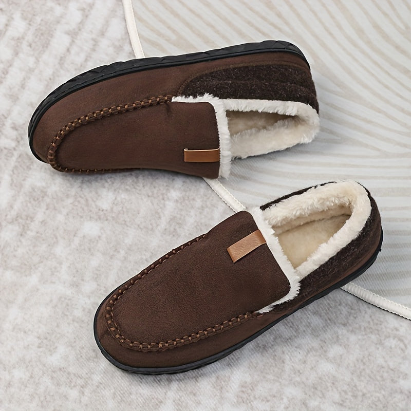 Chaussons Adrien pour hommes | Doublure en fausse fourrure, extérieur en suède 9