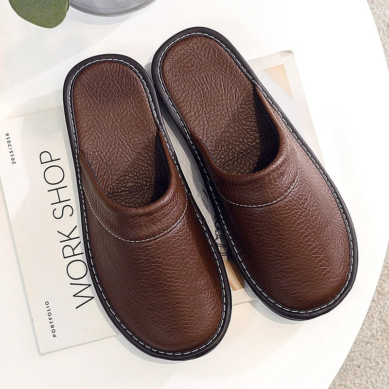 Chaussons en Cuir Vegan Luxe | Confort Ultime et Design Épuré pour Femme 0