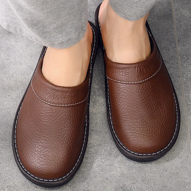 Chaussons en Cuir Vegan Luxe | Confort Ultime et Design Épuré pour Femme 1