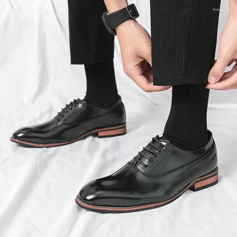 Chaussures formelles César | Cuir véritable, talon bas pour homme 0