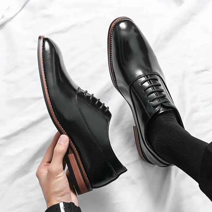 Chaussures formelles César | Cuir véritable, talon bas pour homme 1