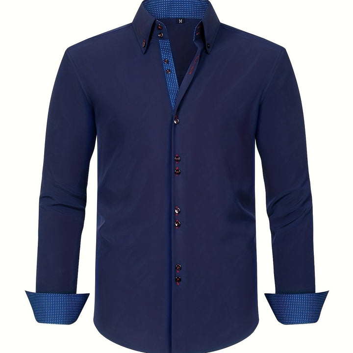 Chemise Alberto | Légère avec Détails Contrastés, Coupe Régulière 12