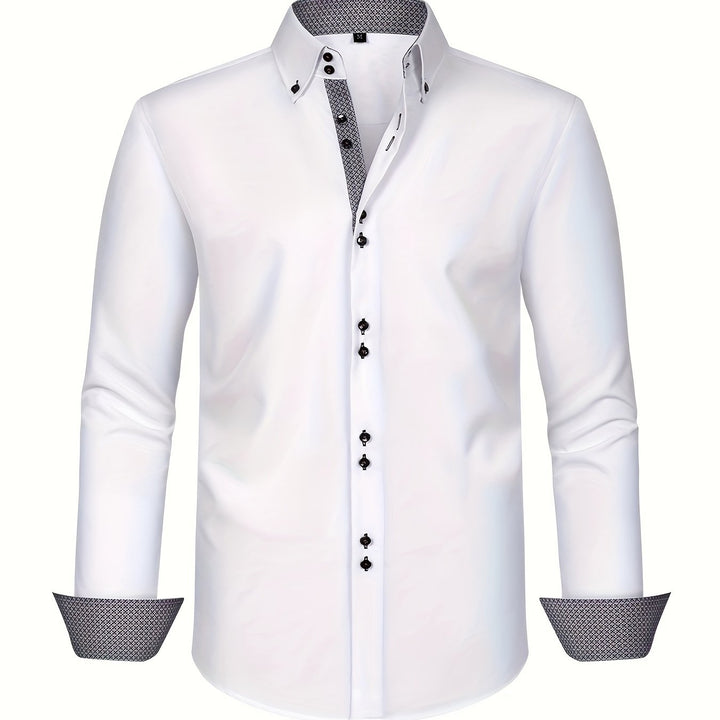 Chemise Alberto | Légère avec Détails Contrastés, Coupe Régulière 14
