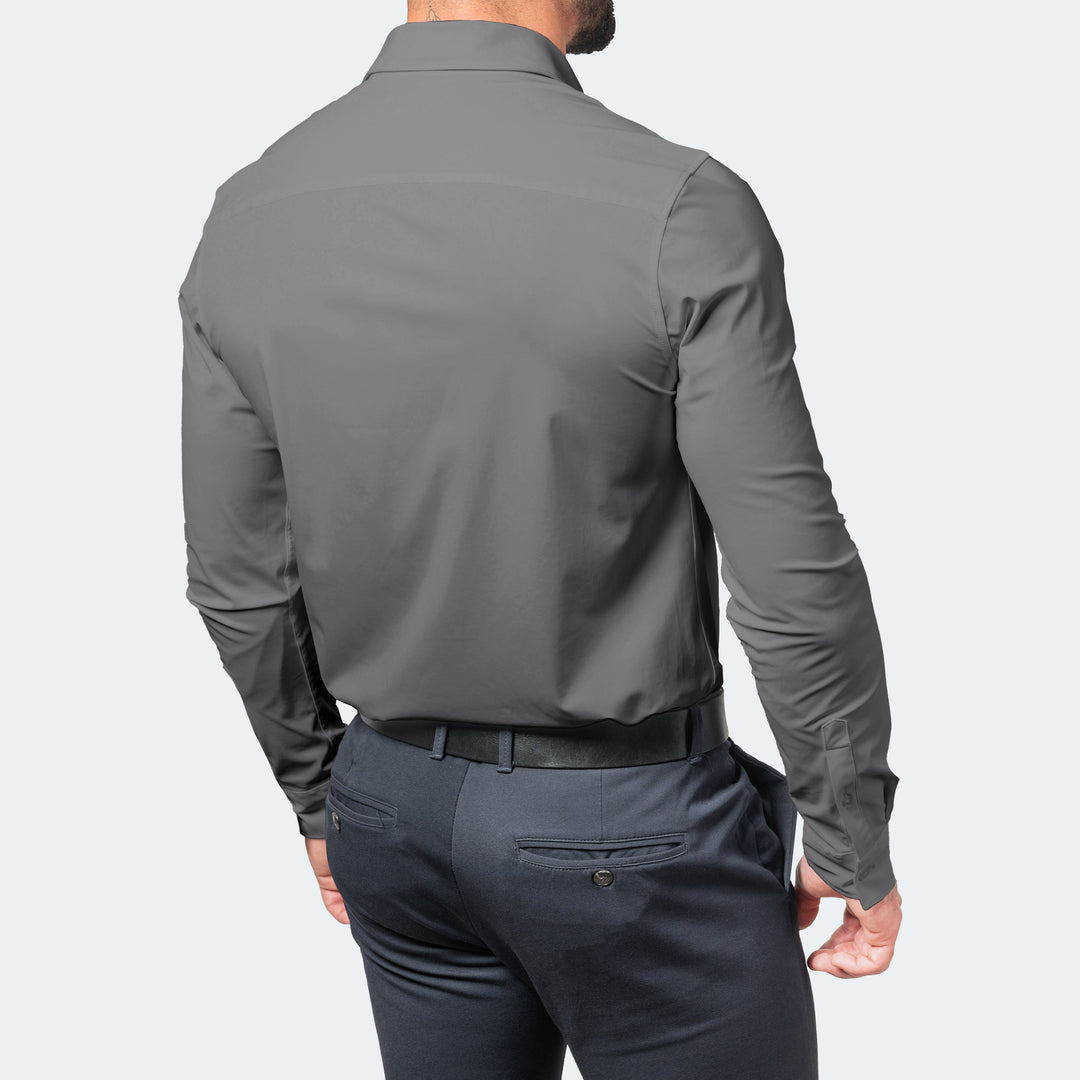 Chemise Célian | Stretch Ajustée, Col Large et Poignets Boutonnés pour Homme 5