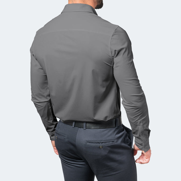 Chemise Célian | Stretch Ajustée, Col Large et Poignets Boutonnés pour Homme 5