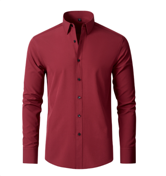 Chemise Célian | Stretch Ajustée, Col Large et Poignets Boutonnés pour Homme 7