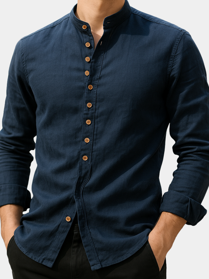 Chemise Celvian | Lin et coton, inspiration japonaise, coupe droite 1