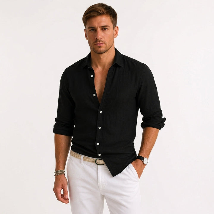 Chemise Celvian | Lin léger, coupe ajustée pour homme 0