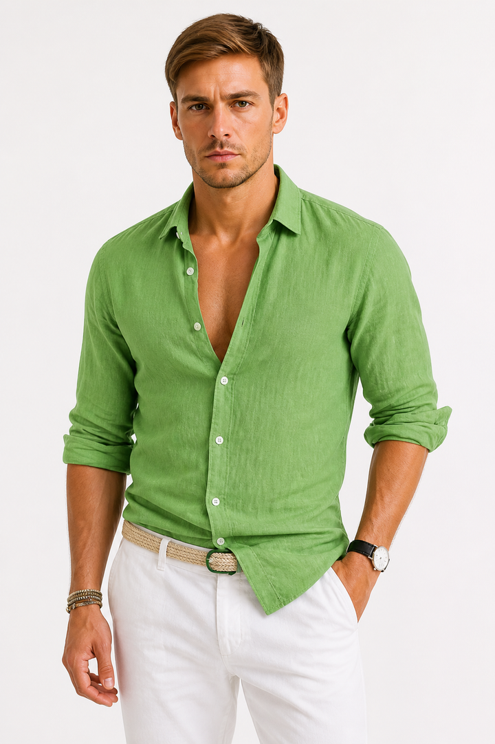 Chemise Celvian | Lin léger, coupe ajustée pour homme 10