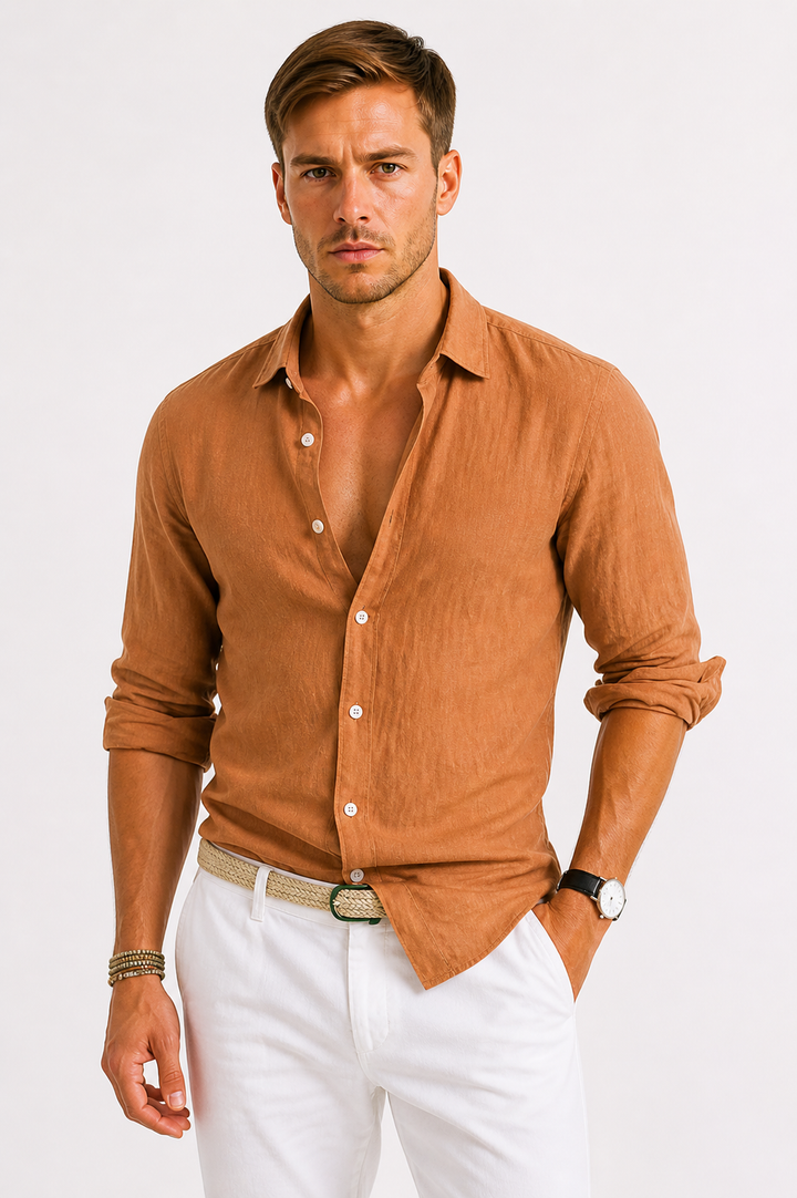 Chemise Celvian | Lin léger, coupe ajustée pour homme 7