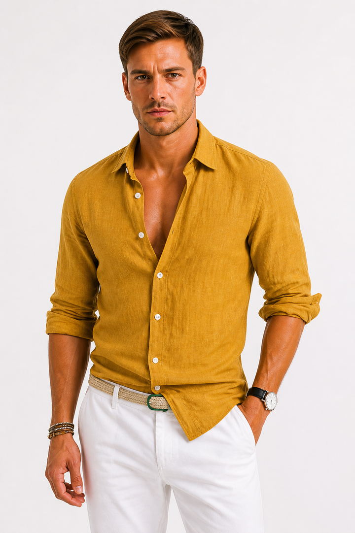 Chemise Celvian | Lin léger, coupe ajustée pour homme 9