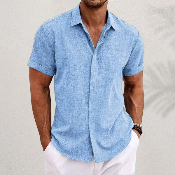 Chemise Celvio | Lin léger, col ouvert pour hommes 2