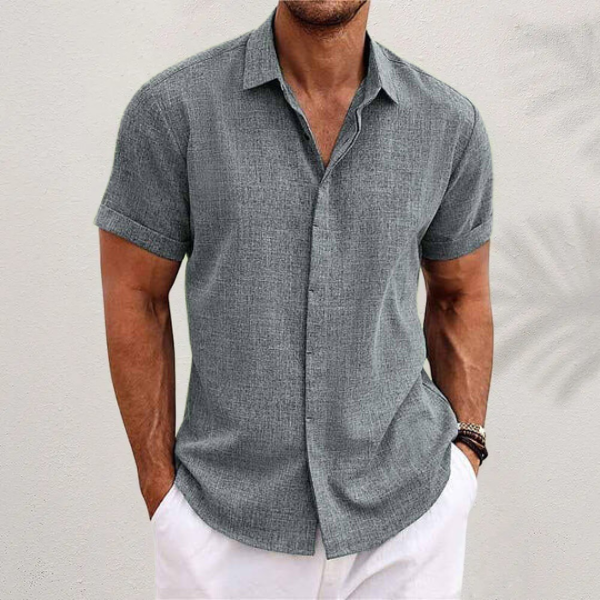 Chemise Celvio | Lin léger, col ouvert pour hommes 4