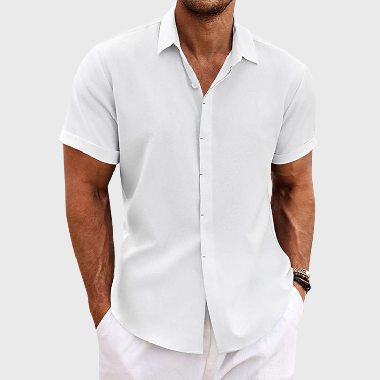 Chemise Celvio | Lin léger, col ouvert pour hommes 5