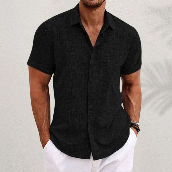 Chemise Celvio | Lin léger, col ouvert pour hommes 6