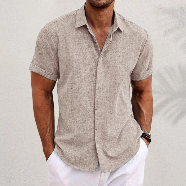 Chemise Celvio | Lin léger, col ouvert pour hommes 8