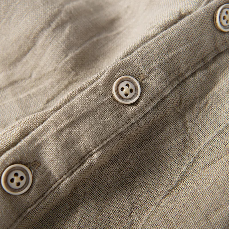Chemise Celvon | Lin léger, col montant pour homme 4