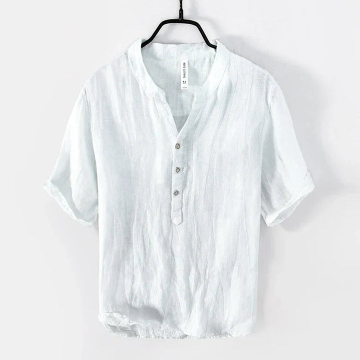 Chemise Celvon | Lin léger, col montant pour homme 5