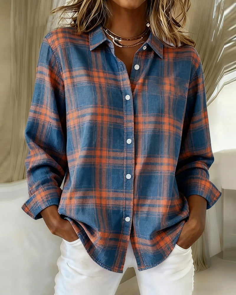 Chemise Clara à Carreaux | Élégante, Confortable en Coton Respirant 0