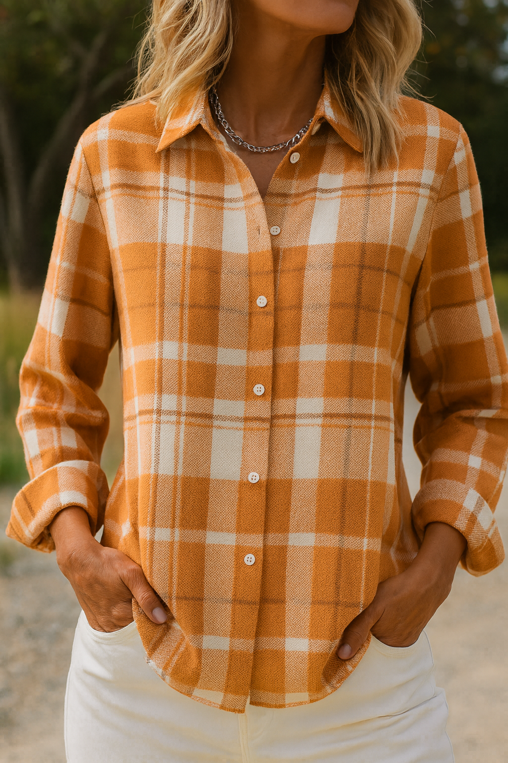 Chemise Clara à Carreaux | Élégante, Confortable en Coton Respirant 2