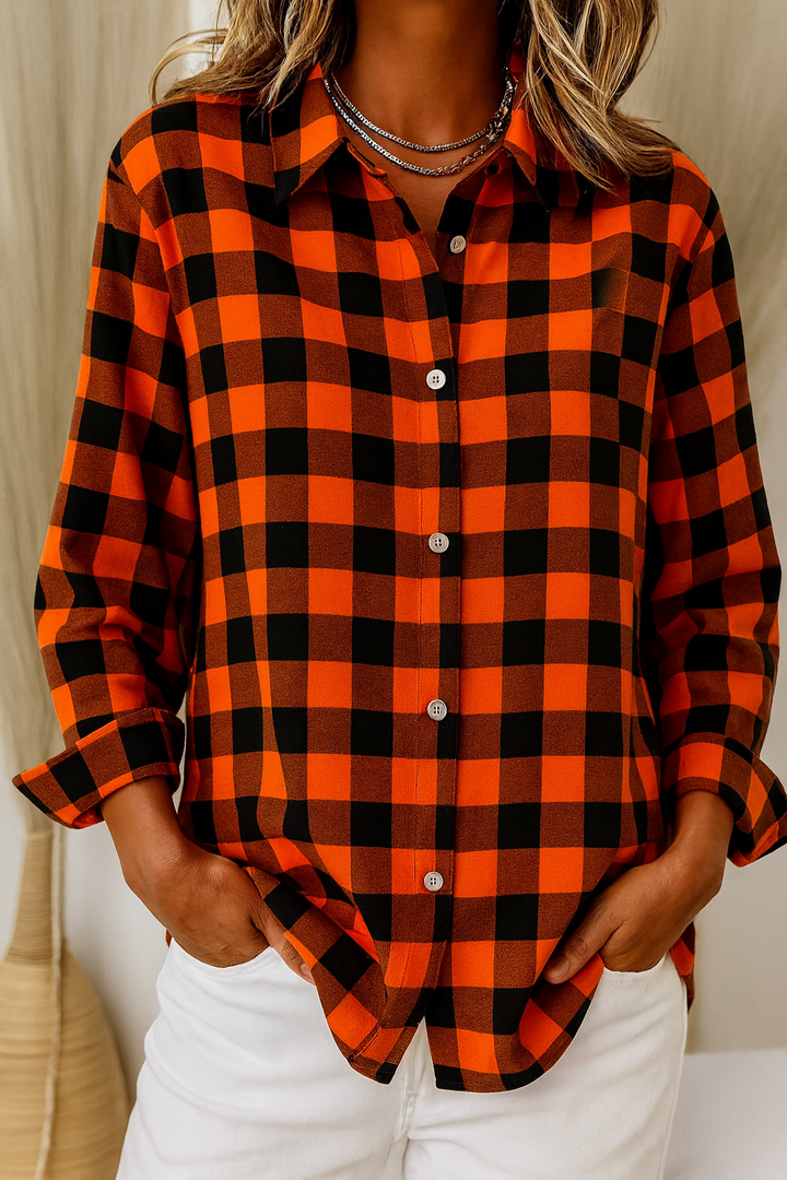Chemise Clara à Carreaux | Élégante, Confortable en Coton Respirant 8
