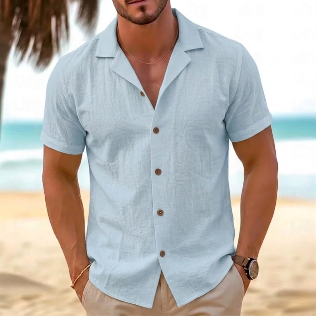 Chemise Homme Alain | Col Camp Ouvert, Coupe Décontractée Manches Courtes 4