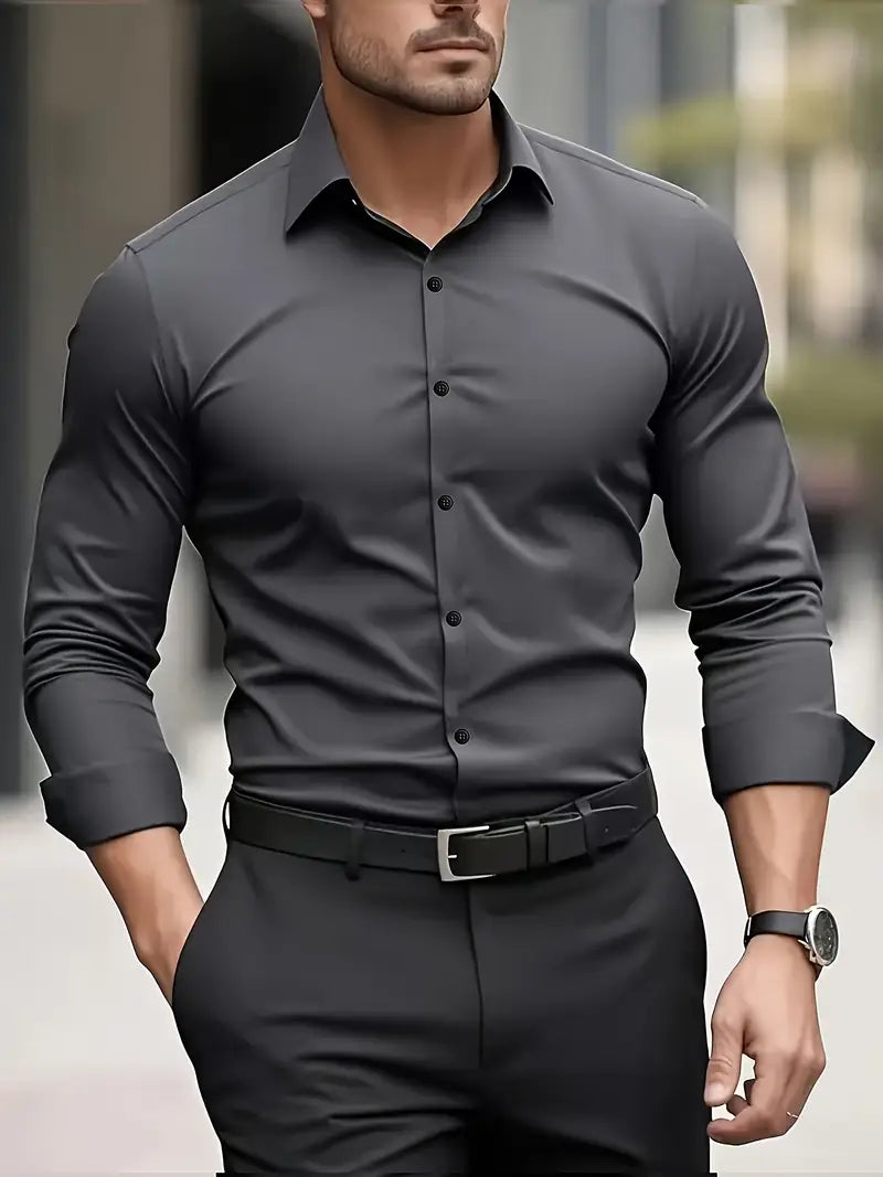 Chemise Homme Celvin | Manches Longues, Tissu Respirant et Coupe Moderne 6