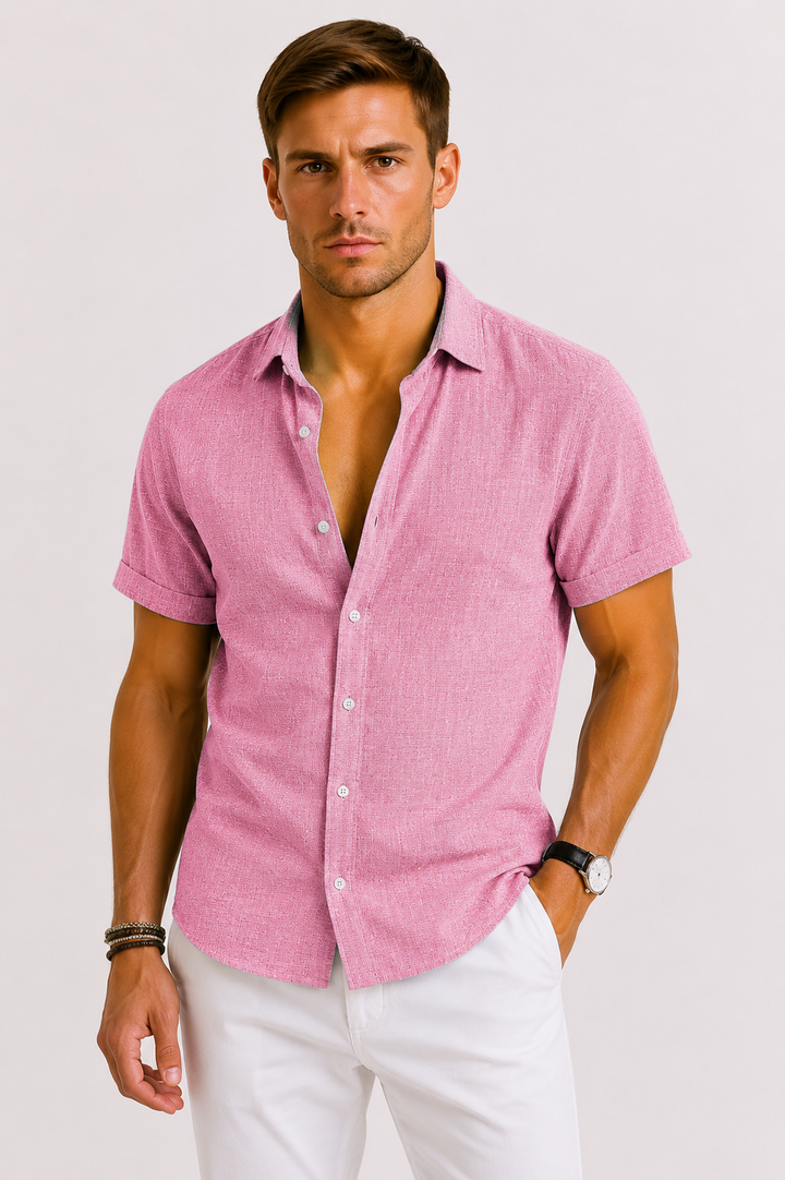 Chemise Homme Celvoir | Mélange de Lin, Coupe Relâchée, Col Classique 7