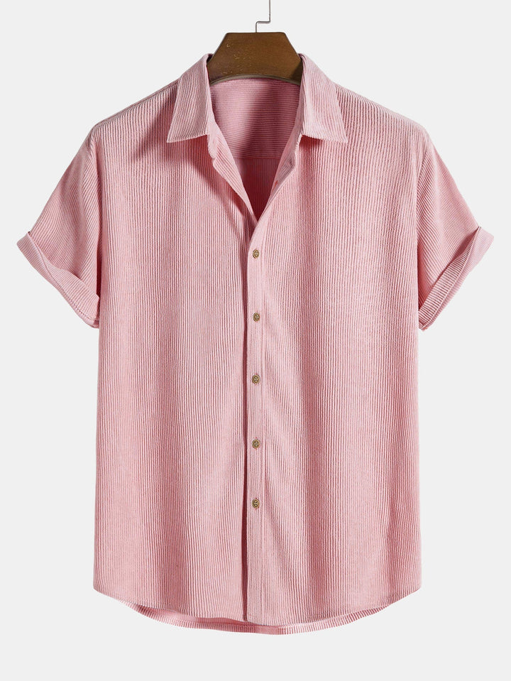 Chemise Homme Hugo | Manches Courtes, Col Classique & Texture Verticale 0