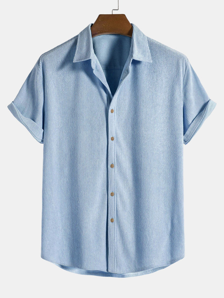 Chemise Homme Hugo | Manches Courtes, Col Classique & Texture Verticale 4