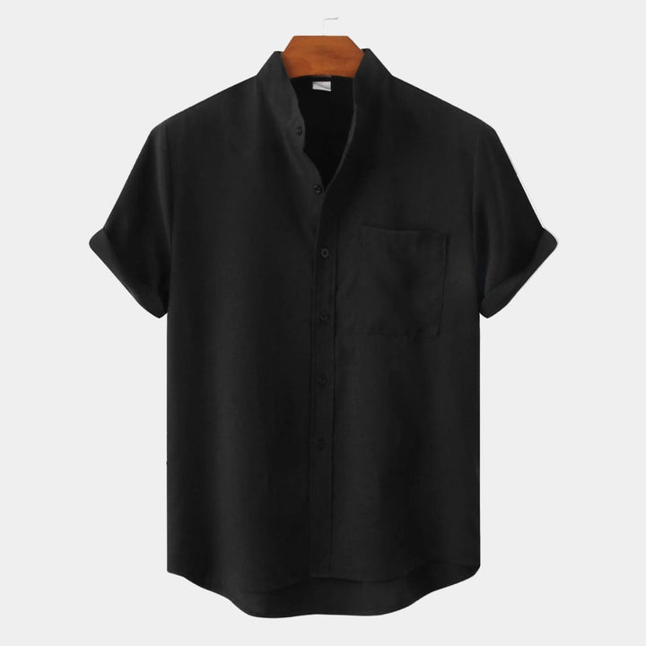 Chemise Homme Hugo | Manches Courtes, Col Mao & Poche Poitrine 2