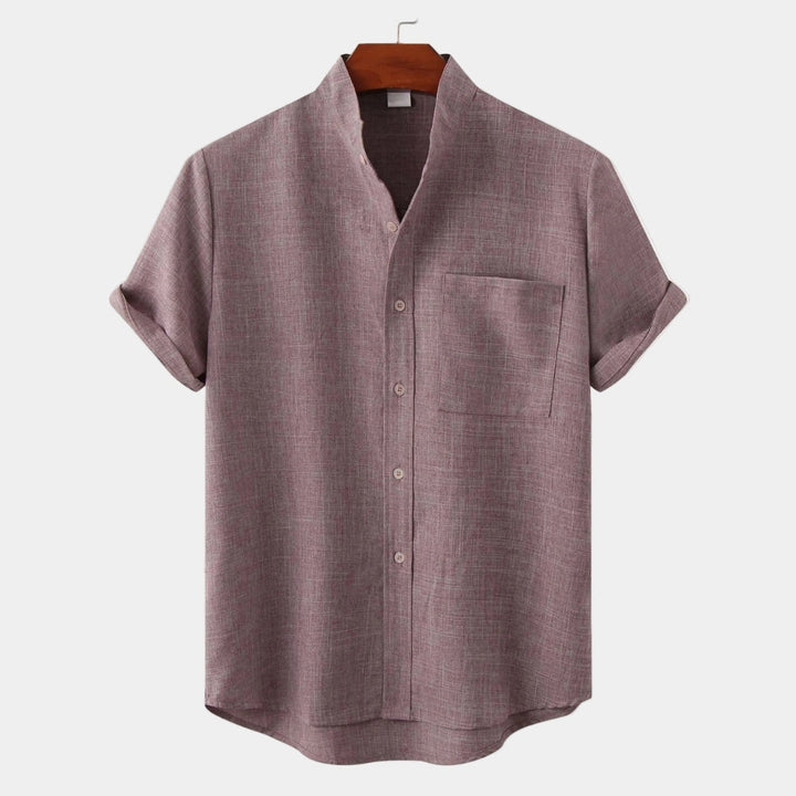 Chemise Homme Hugo | Manches Courtes, Col Mao & Poche Poitrine 5