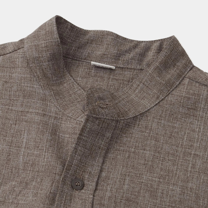 Chemise Homme Hugo | Manches Courtes, Col Mao & Poche Poitrine 6