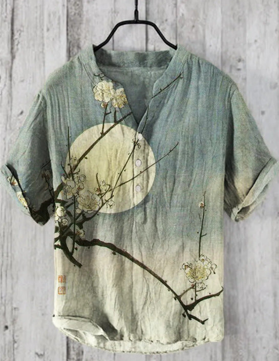 Chemise Léon | Lin mélangé, Style Japonais Contemporain 3