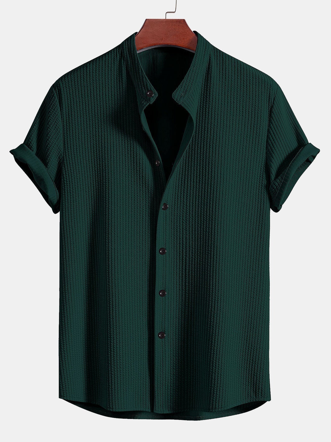 Chemise Mao Hugo | Manches Courtes, Col Boutonné en Coton 0