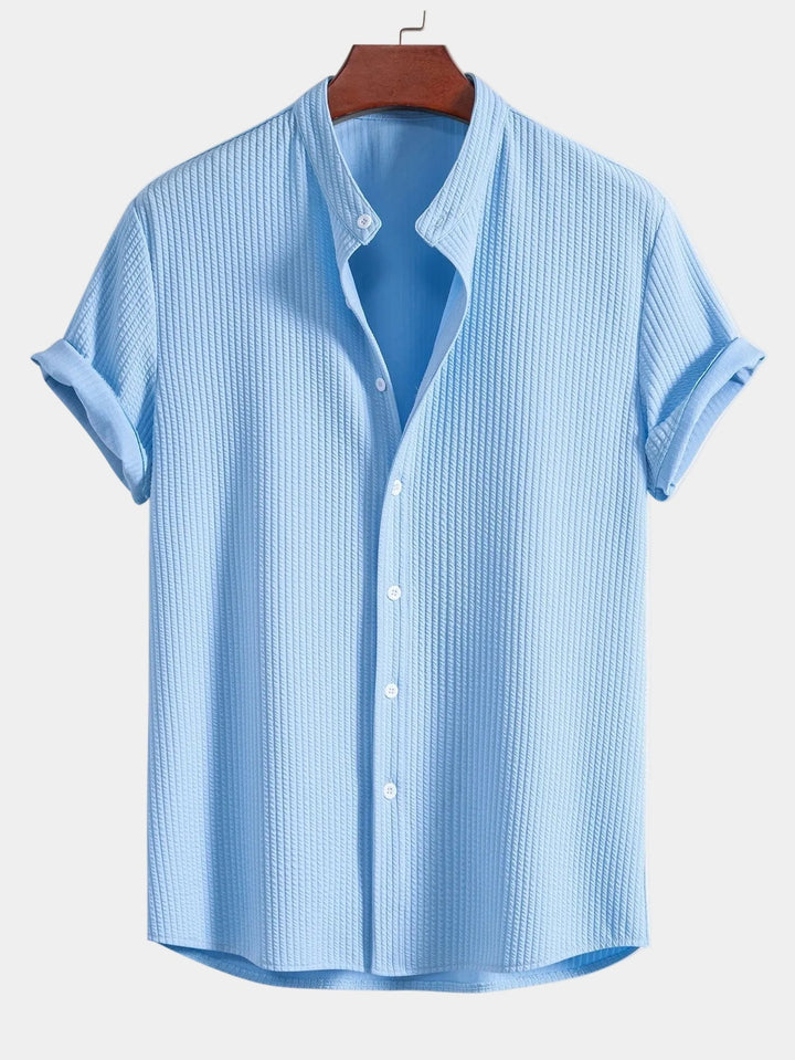 Chemise Mao Hugo | Manches Courtes, Col Boutonné en Coton 1