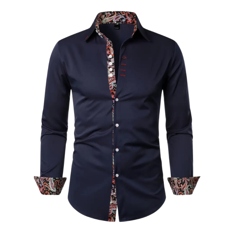 Chemise Niko | Motif Paisley Élégant, Coupe Ajustée en Coton 1