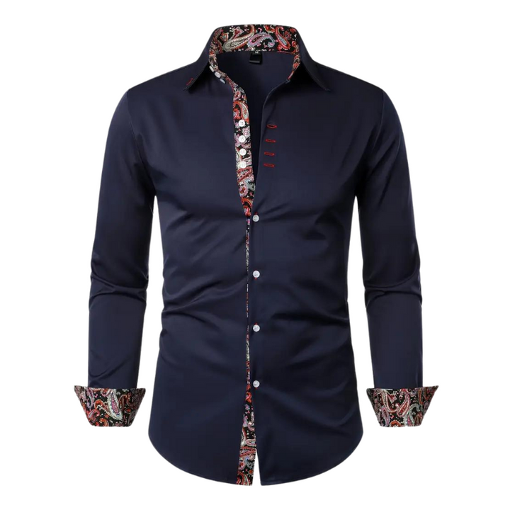 Chemise Niko | Motif Paisley Élégant, Coupe Ajustée en Coton 1