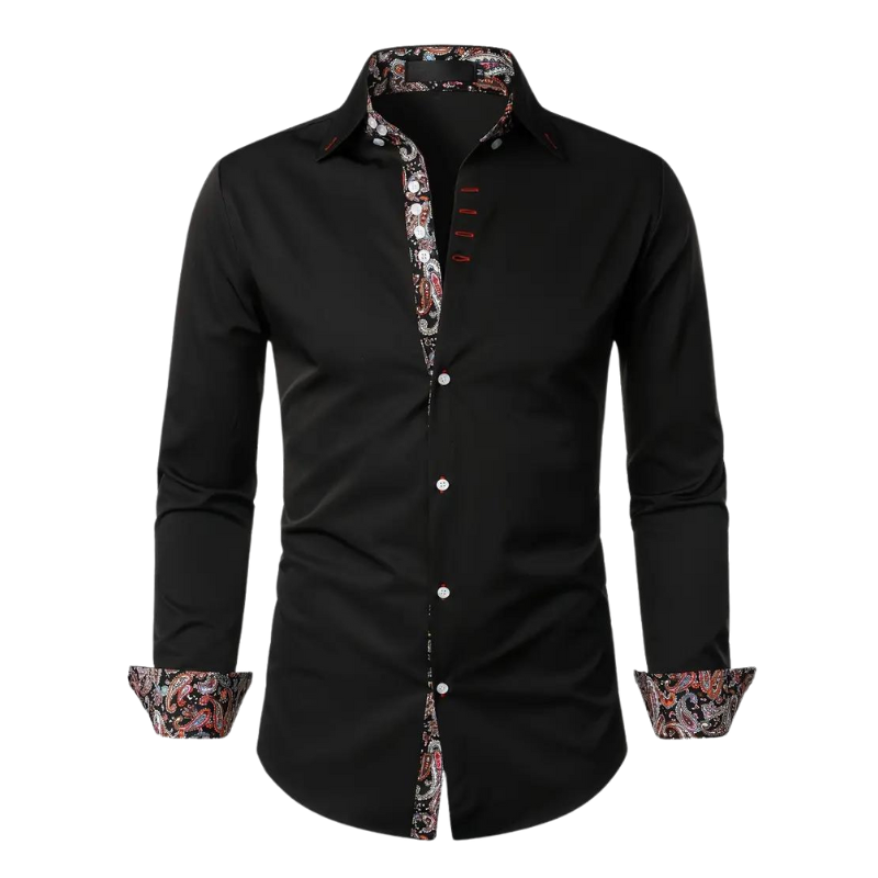 Chemise Niko | Motif Paisley Élégant, Coupe Ajustée en Coton 2
