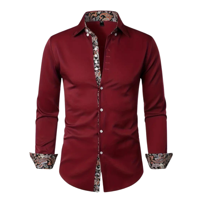 Chemise Niko | Motif Paisley Élégant, Coupe Ajustée en Coton 3