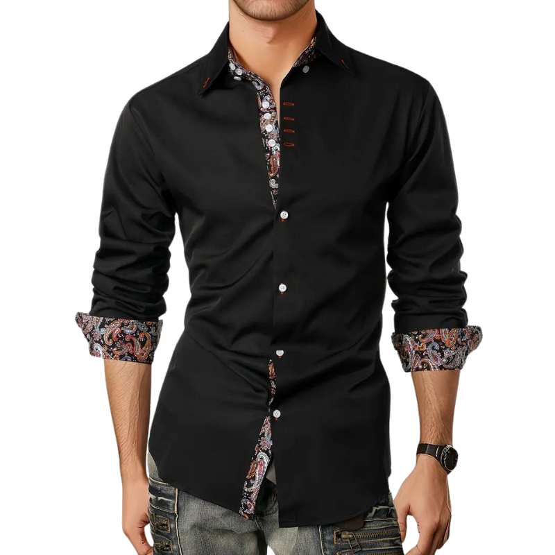 Chemise Niko | Motif Paisley Élégant, Coupe Ajustée en Coton 6