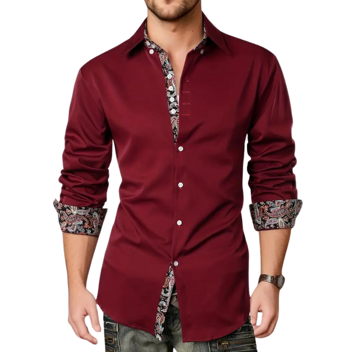 Chemise Niko | Motif Paisley Élégant, Coupe Ajustée en Coton 7