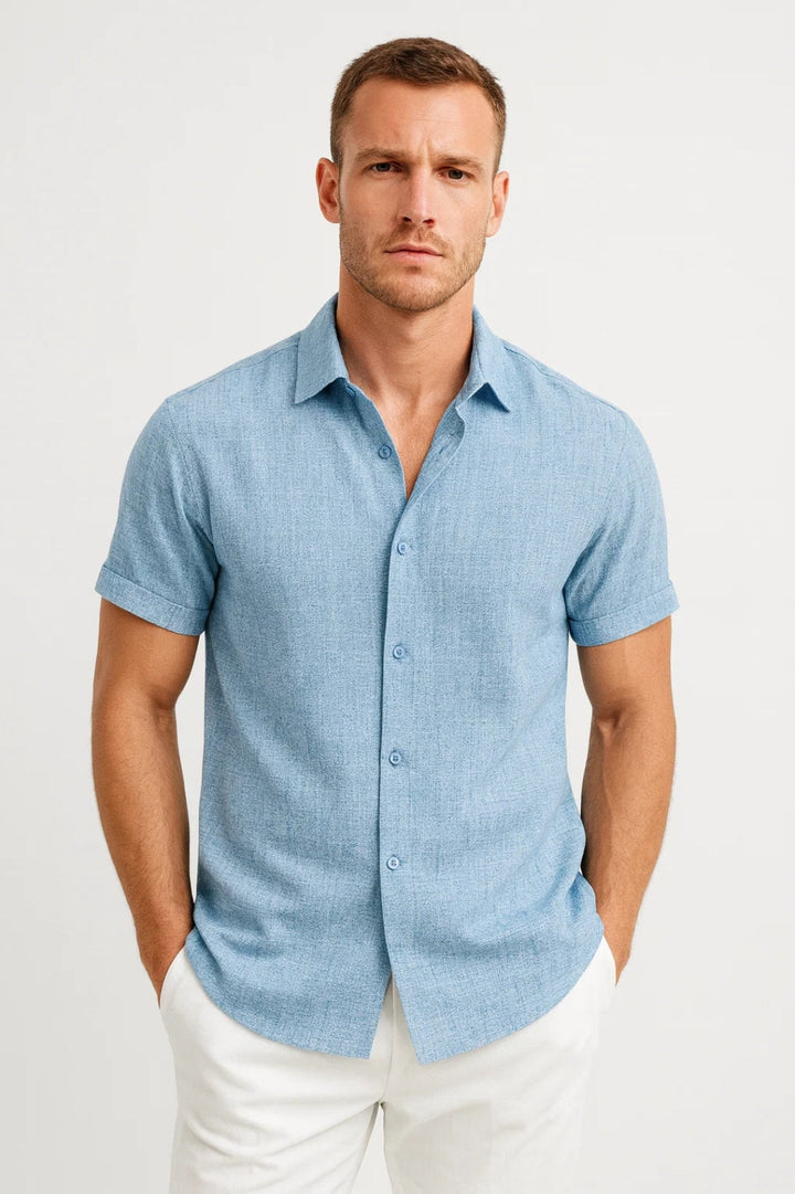 Chemise Théodore | Homme Manche Courte, Coupe Regular, Col Classique 0