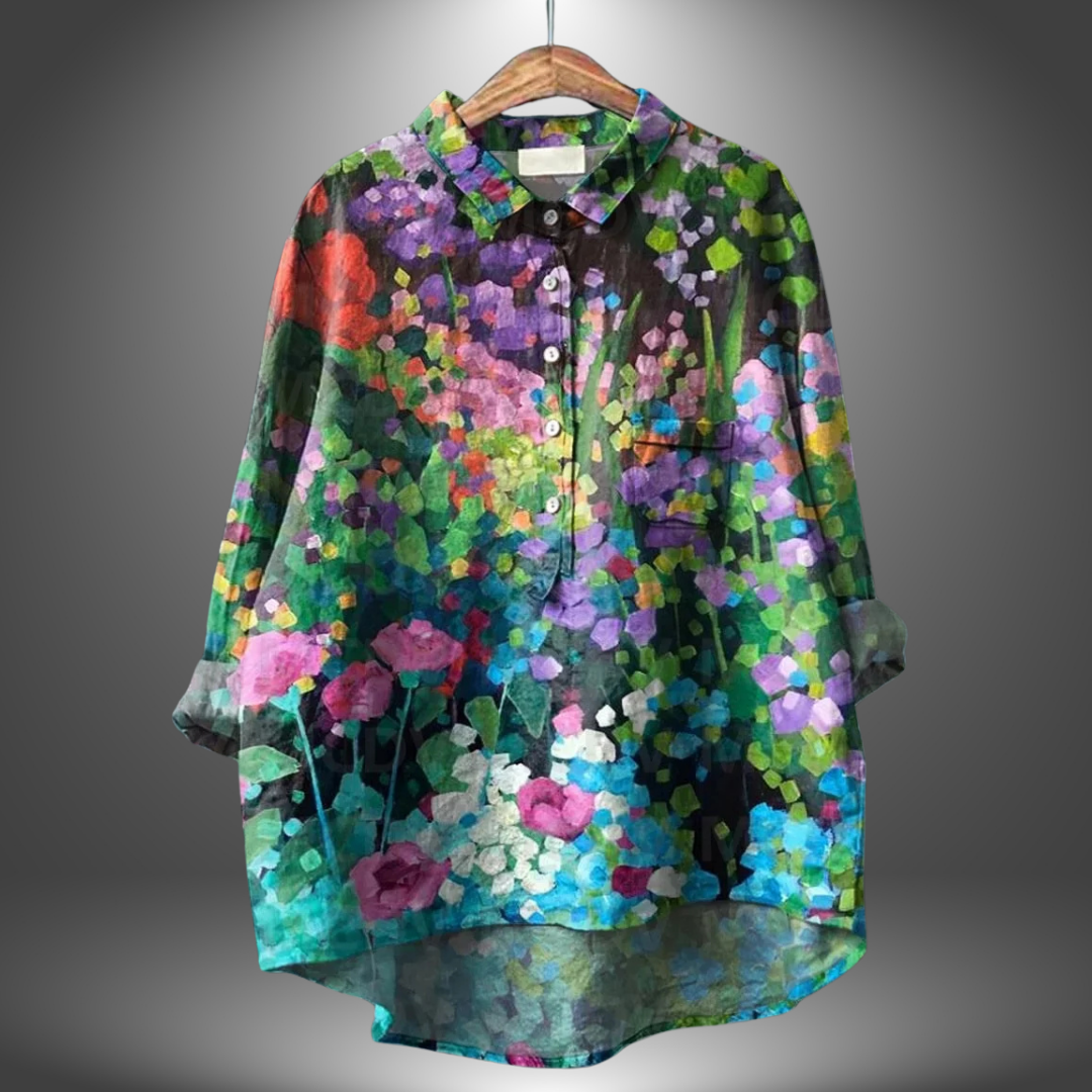 Chemise Virginia | Motif Floral Artisanale, Confortable et Élégante pour Femme 0