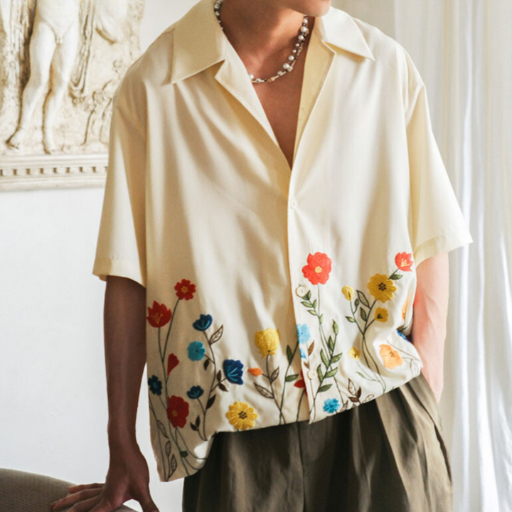 Chemise à fleurs Léon | Tissu doux & coupe ample 0