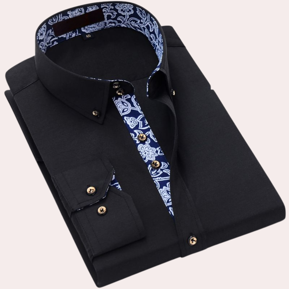 Chemise classique Léon | Manches longues en coton, élégance intemporelle 0