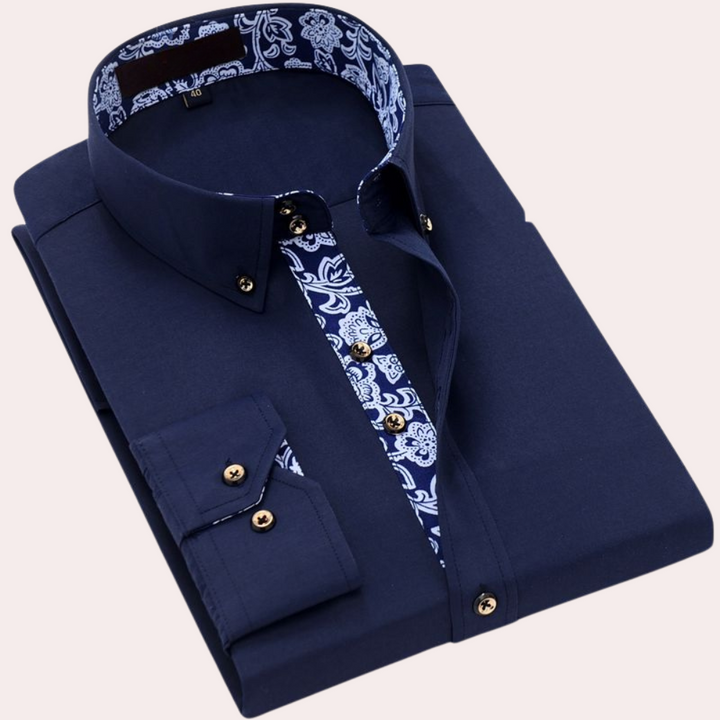 Chemise classique Léon | Manches longues en coton, élégance intemporelle 2