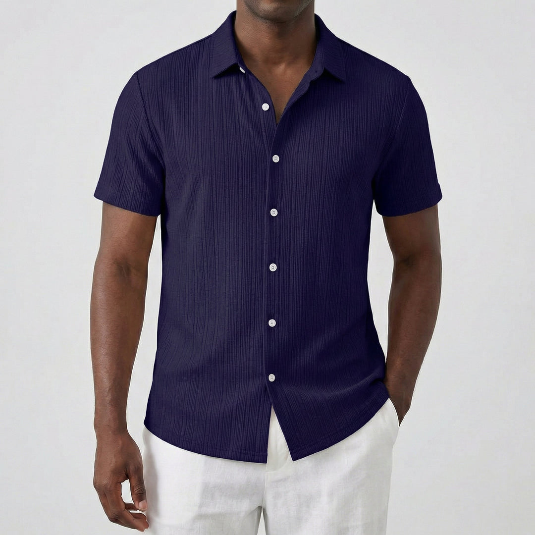 Chemise courte Jovan | Manches courtes, col classique, tissu léger estival 0