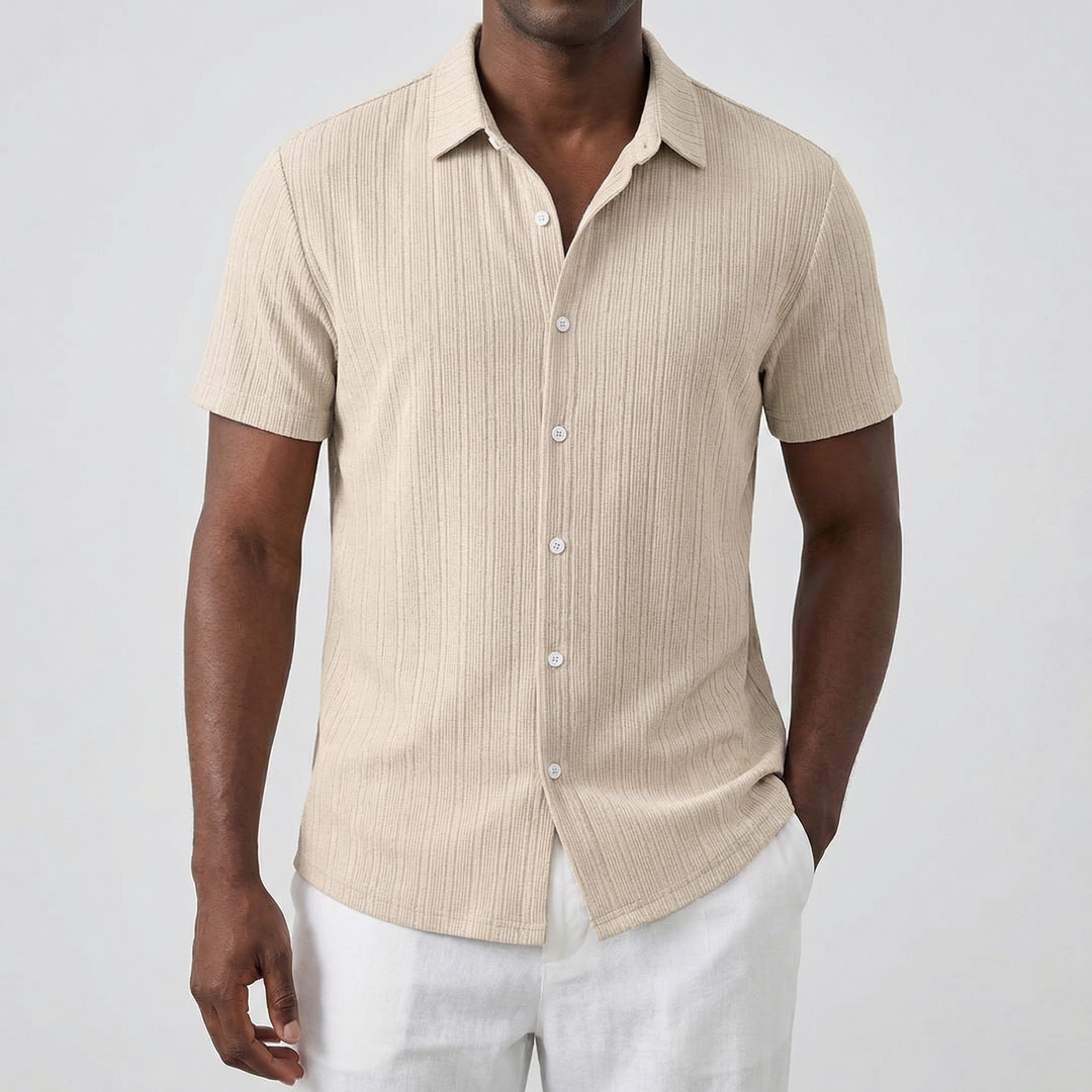Chemise courte Jovan | Manches courtes, col classique, tissu léger estival 1
